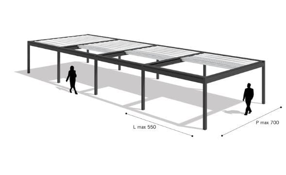 Самонесущая алюминиевая беседка Pratic Hi Pergolas ARCH-00099799 - Вид №5