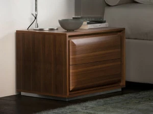 Porada Прикроватная тумба из орехового дерева квадратная с ящиками Iron