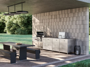 Наружная кухня из нержавеющей стали