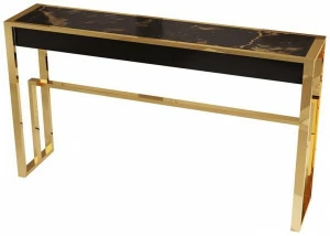 Porustudio Прямоугольный мраморный столик-консоль с ящиками