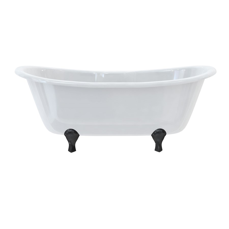 Burlington Двухсторонняя ванна Bateau с роскошными ножками с ножками Luxury Claw в белом цвете T10F L1W  - Вид №8