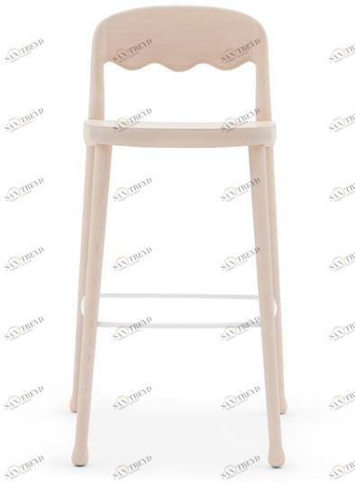 Billiani Высокий деревянный табурет с подставкой для ног Frisée 254