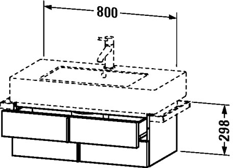 VE621307171 Vero Тумбочка подвесная Средиземноморский дуб Duravit - Вид №2