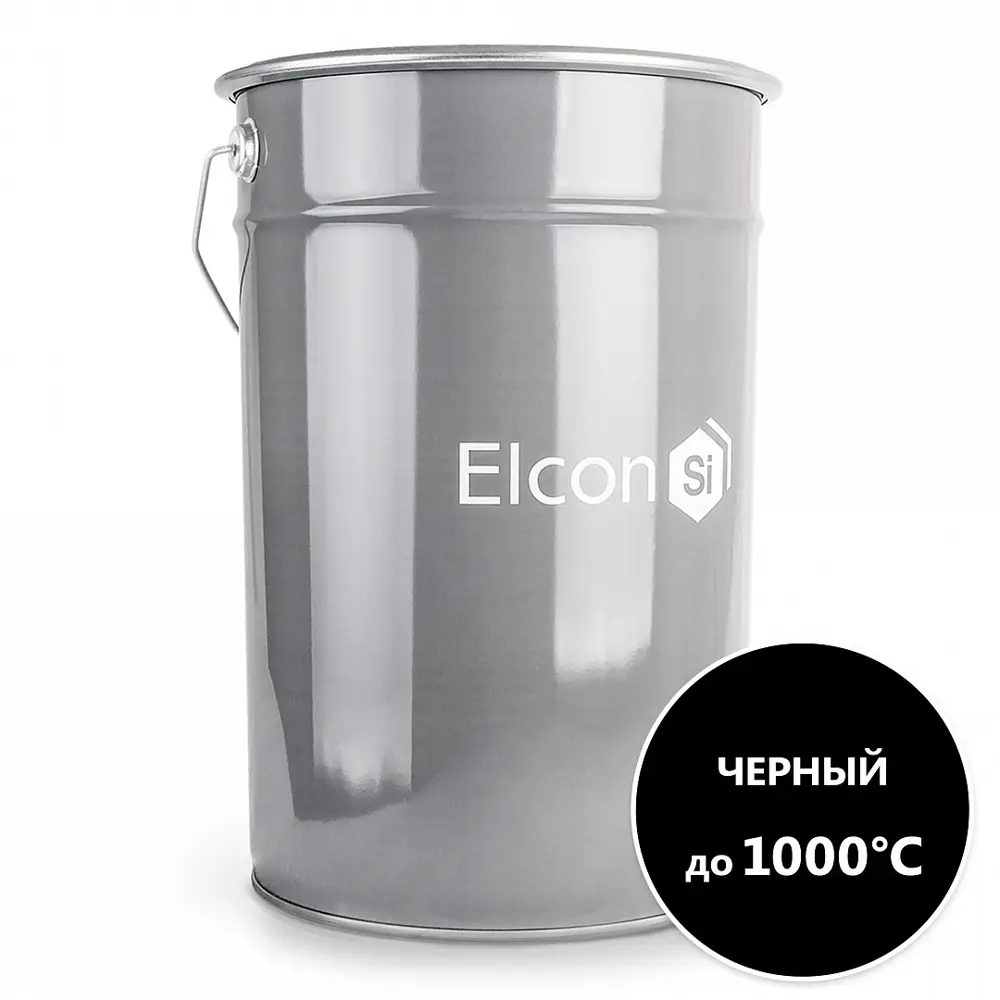 90287509 Эмаль термостойкая Elcon 82836463 цвет черный 25 кг STLM-0854359