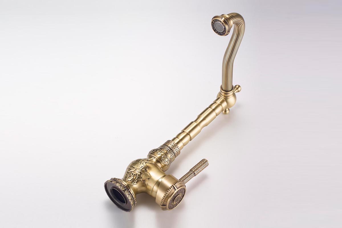 Смеситель ZorG Antic A 305K-BR для кухонной мойки, бронза - Вид №1