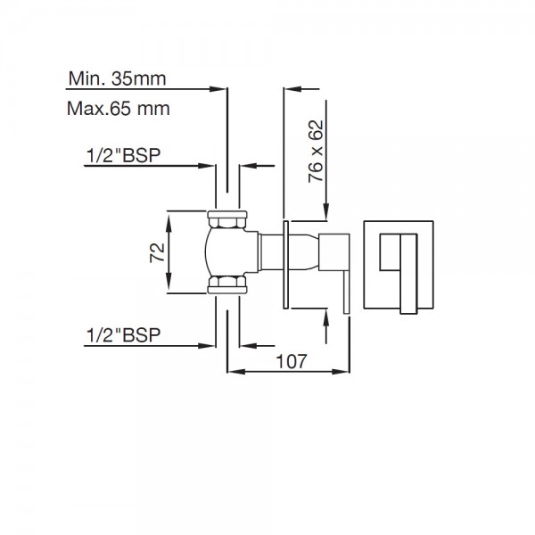 LEB-CHR-45083 Запорный вентиль Artize Le Blanc Хром  - Вид №1
