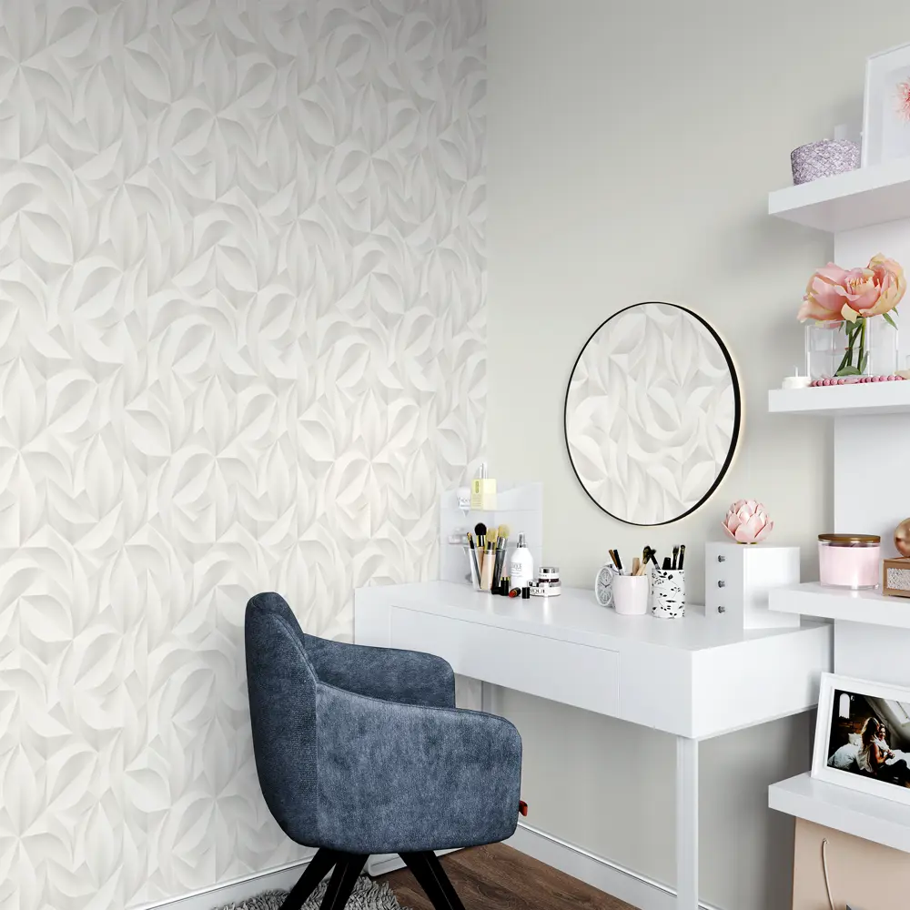 Обои флизелиновые Palitra Home белые 1.06 м HC71542-16 Reflect STLM-2070754 - Вид №3