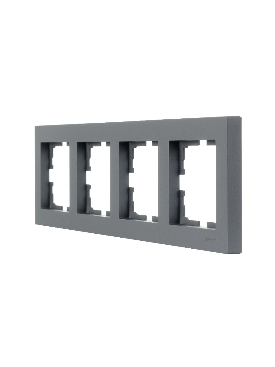 VESNA Рамка 4-я горизонтальная графит LEZARD 742-3400-149 - Вид №1