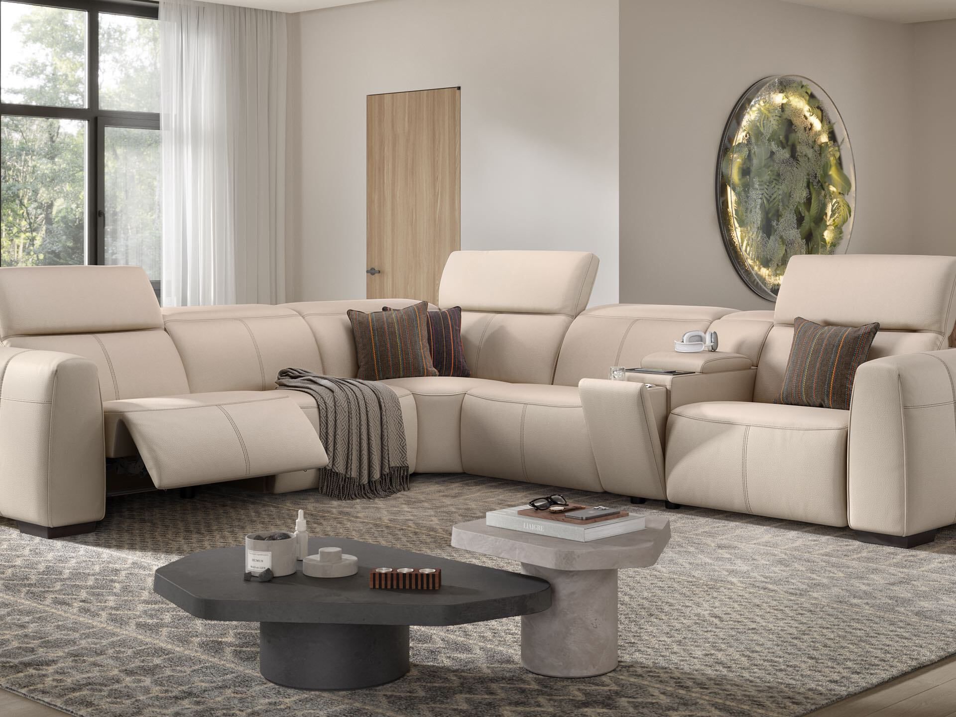 Кожаный угловой диван Sofanella тысячный ARCH-00022714 - Вид №1