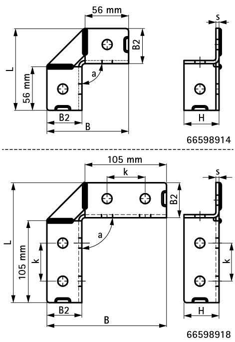 66598918 BIS Strut Соединитель 90° / 2D (BUP1000) для создания конструкций из профиля Strut walraven  - Вид №1