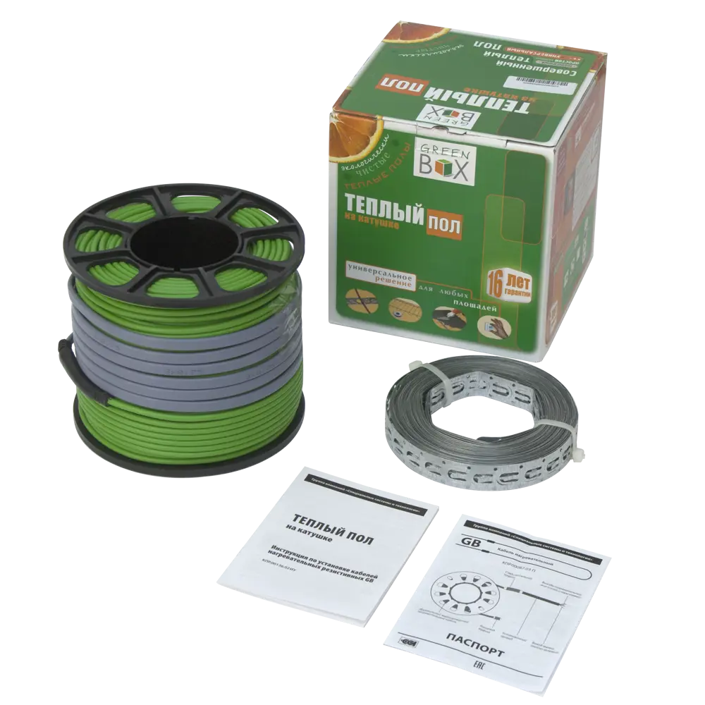 Нагревательный кабель для теплого пола GB-1000 82 м, 1000 Вт GREEN BOX STLM-2031611 - Вид №2
