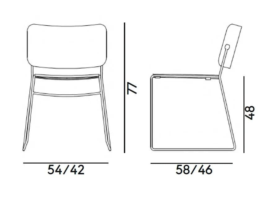 Стальной мягкий стул Billiani Button Down ARCH-00097670 - Вид №1