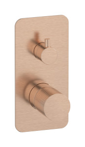 Внешние части встроенного в стену смесителя на 3 потребителя WE ARE IB ga312sr Brushed Rose Gold Gatsby