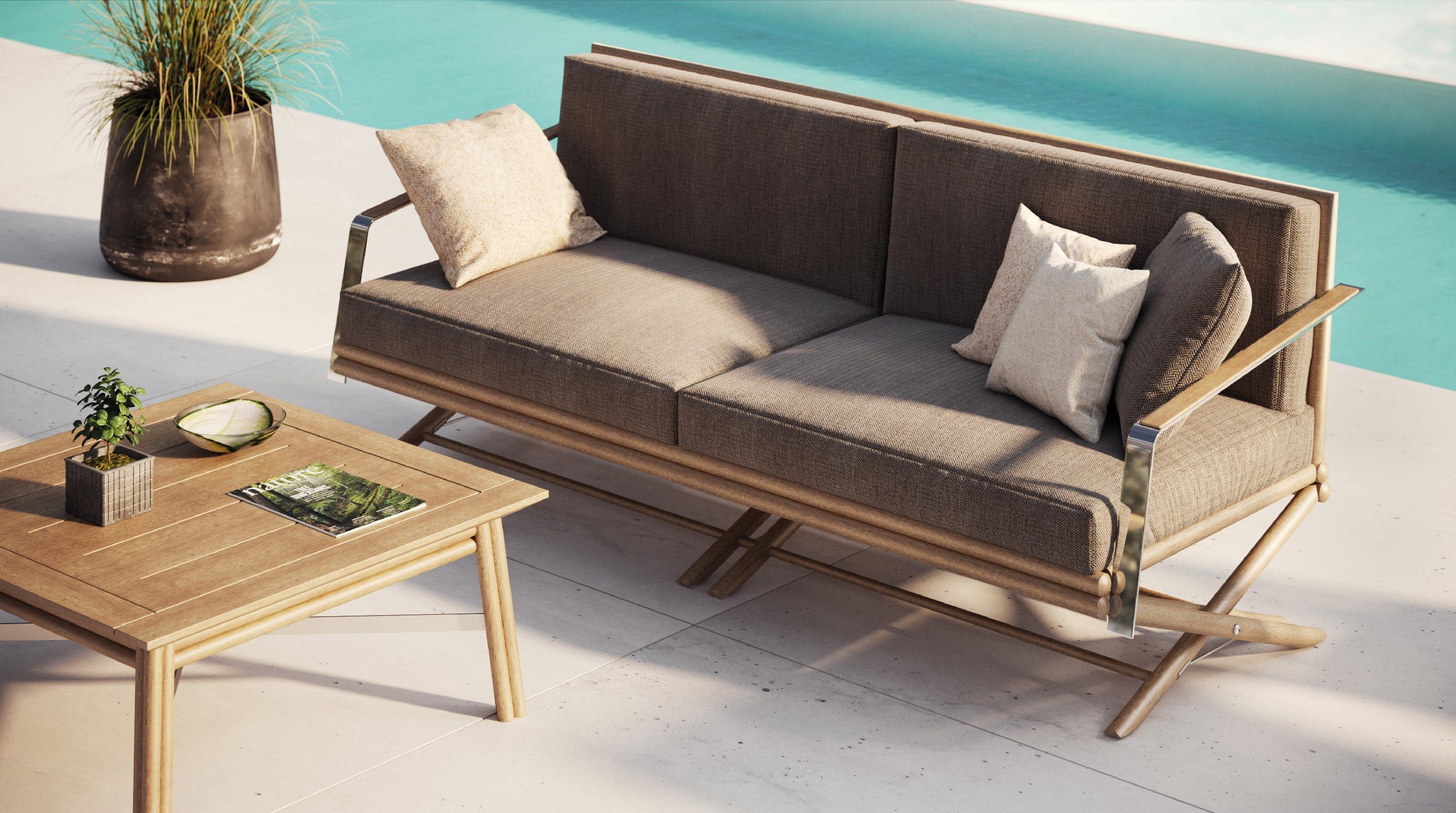 3-местный садовый диван Batyline® Braid ARCH-00122033 - Вид №3