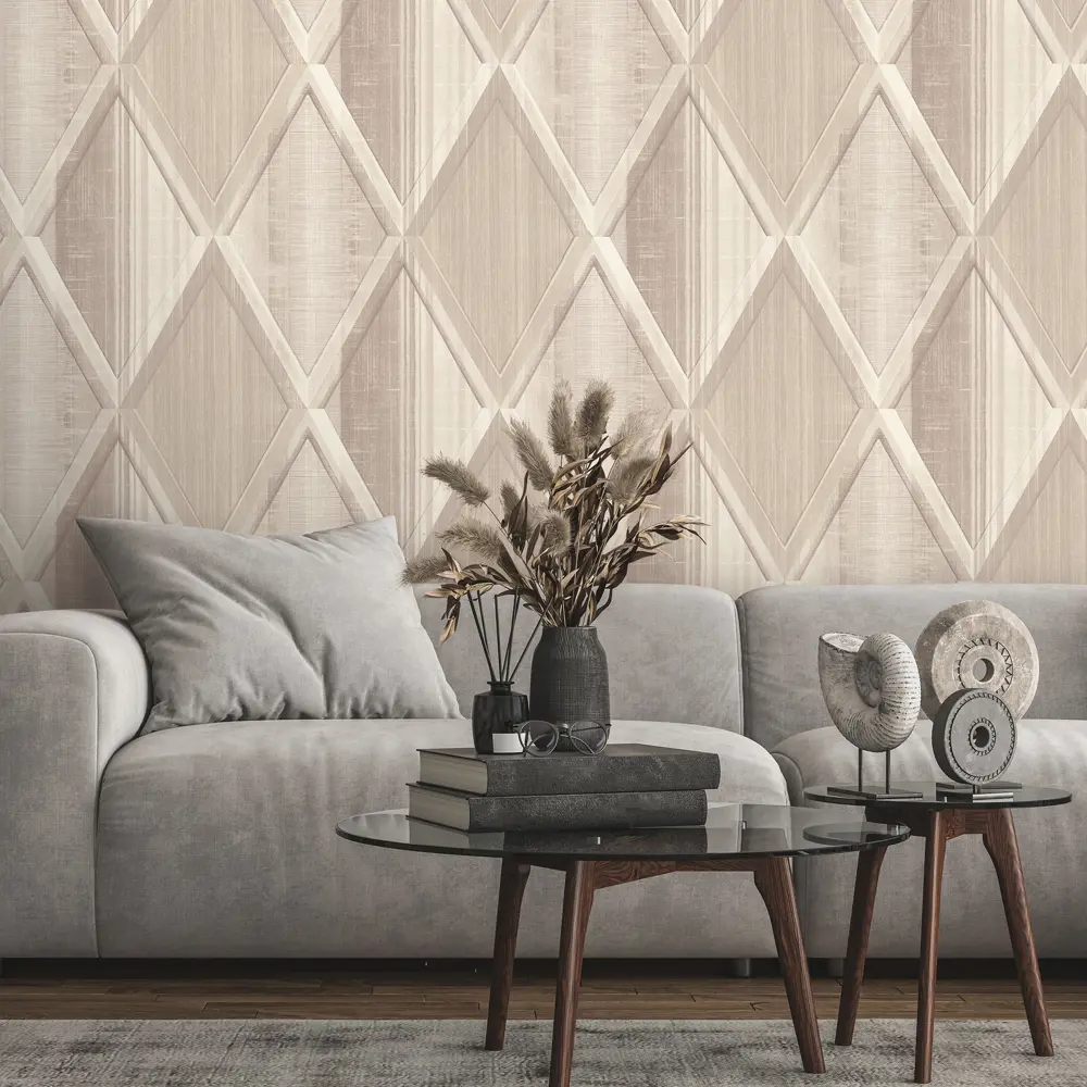 Обои флизелиновые Deco-Deco Chalet бежевые 1.06 м DD6044-01 88671981 STLM-2088014 - Вид №2