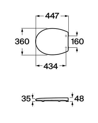 Пластиковое сиденье для унитаза Roca VICTORIA 801B60..B ARCH-00048470 - Вид №1