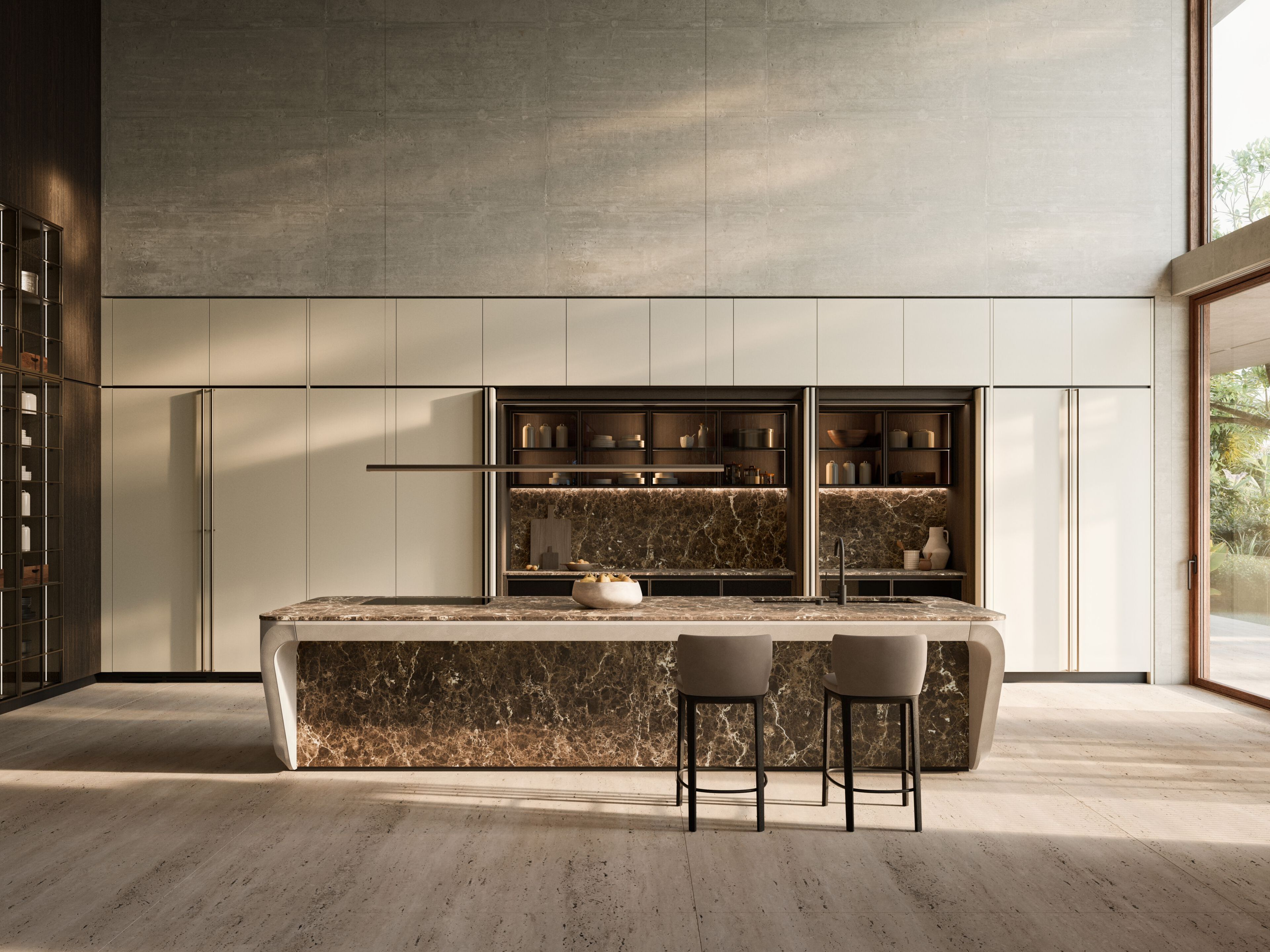 Моноблочная островная кухня с закуской Boffi Cove ARCH-00003497 - Вид №3