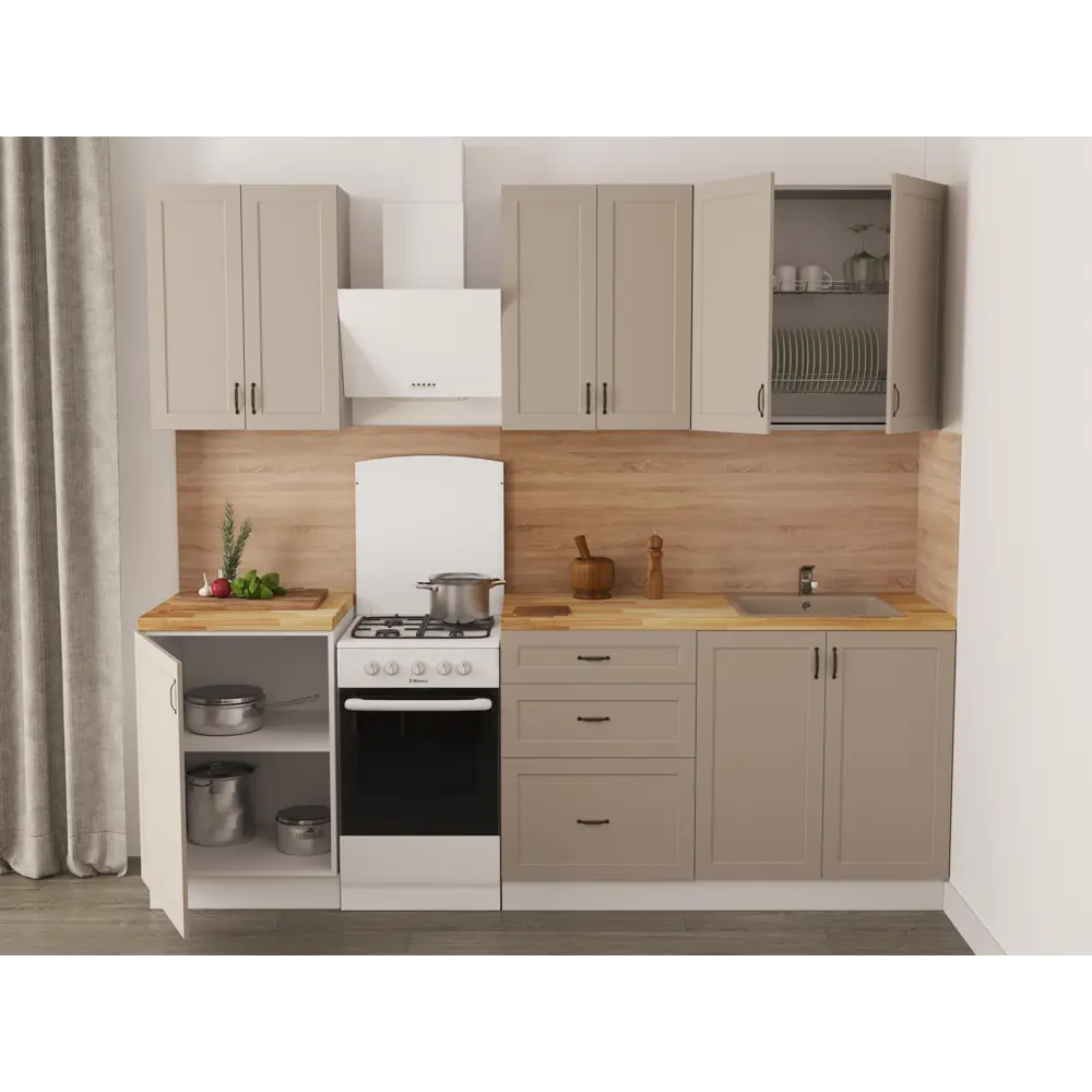 Каркас напольный DELINIA ID для кухни 80×56 см белый ЛДСП 82000359 STLM-1485385 - Вид №14