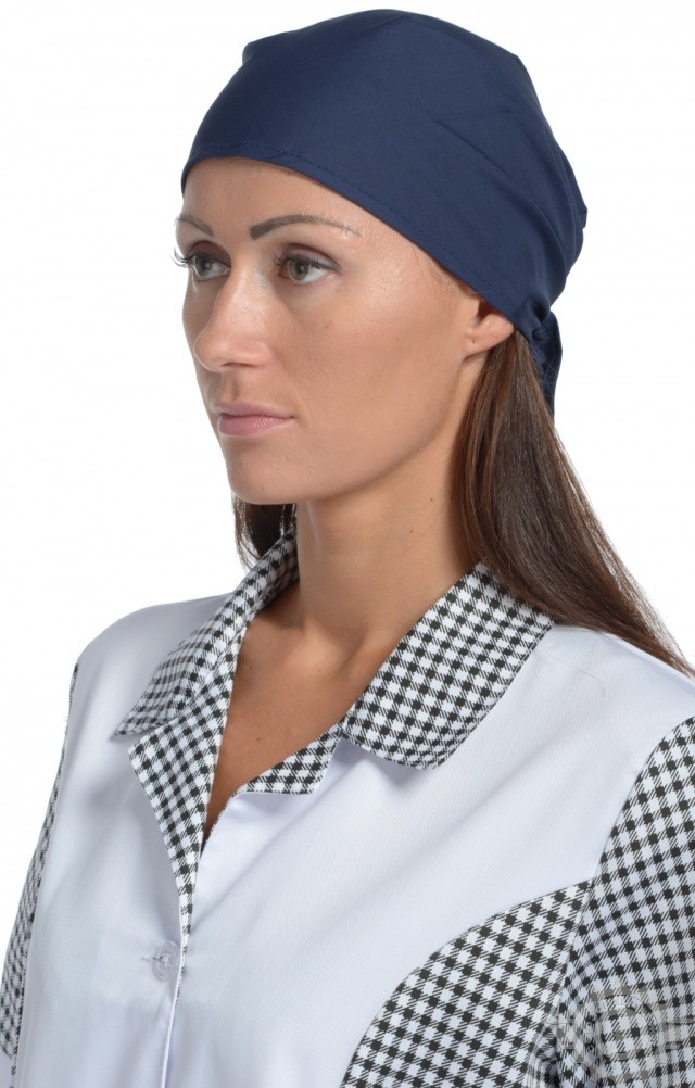 59286 Косынка ткань "Тиси" темно-синяя  Повар  размер Спецодежда  - Вид №4
