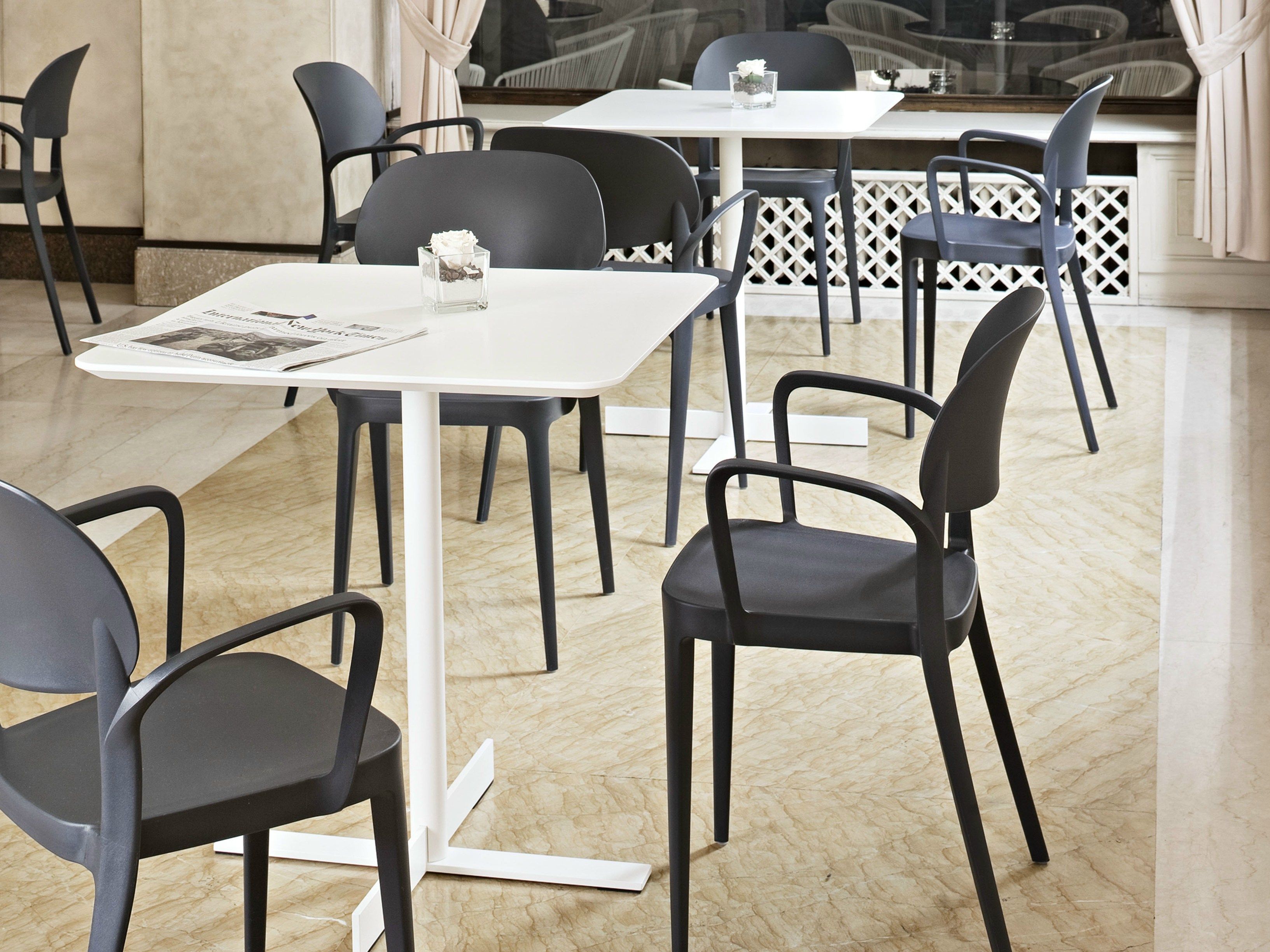 Квадратный стальной стол со спицами ALMA DESIGN ARCH-00141347 - Вид №4