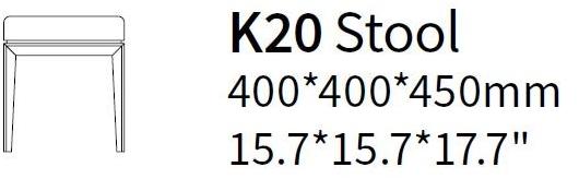 HC28 Cosmo Низкий табурет с тканевой обивкой Teatro K20 - Вид №1