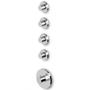 ZD1662 - R97823 Встроенный термостатический смеситель для душа 1/2 "с 4-мя запорными кранами. Zucchetti Isy