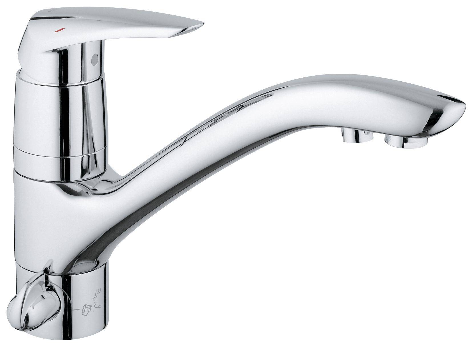 33334001 Смеситель для кухни Grohe Eurodisc хром - Вид №1