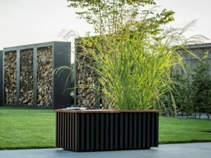 RENSON Садовая скамейка из дерева и алюминия Linarte