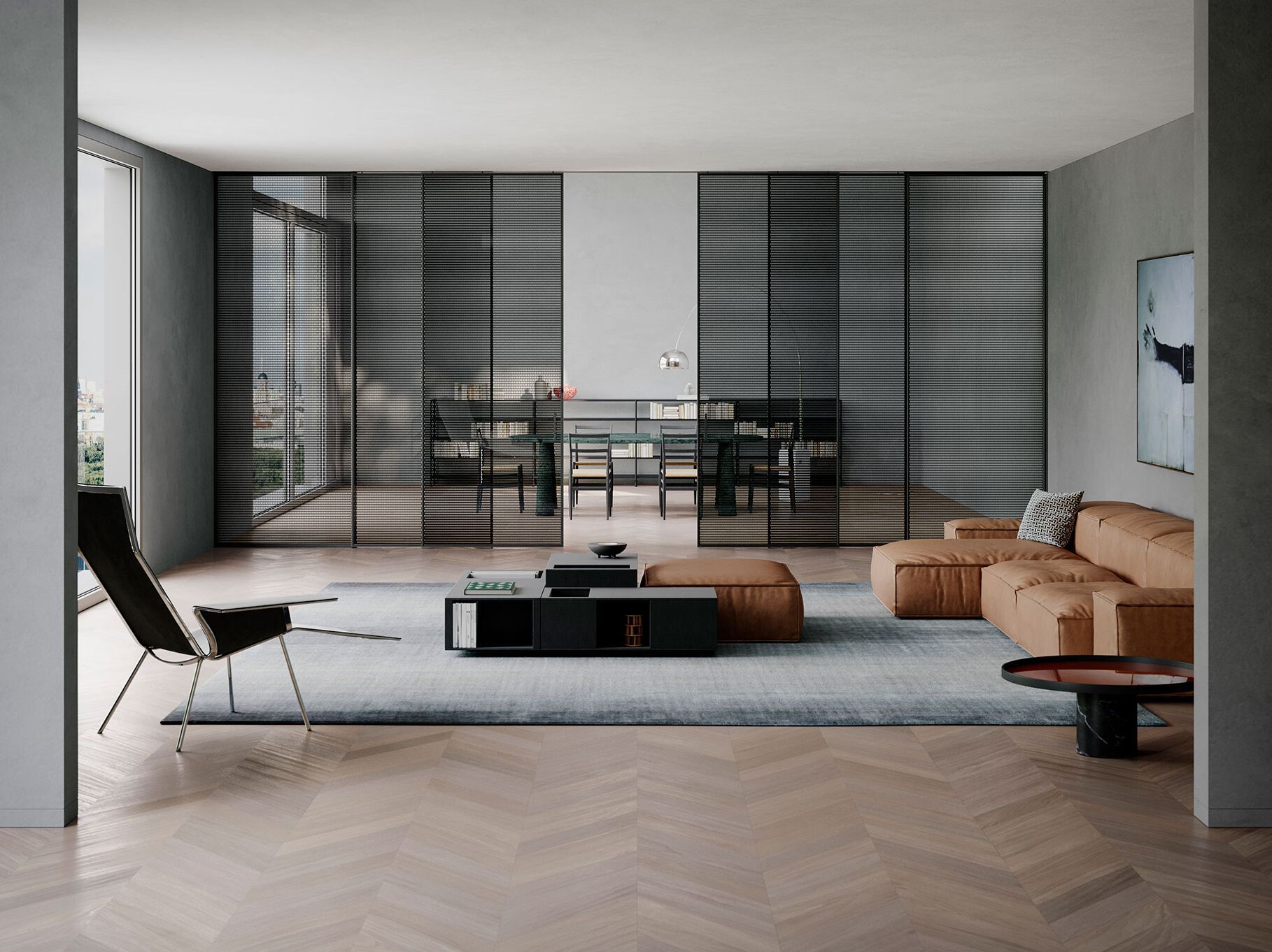 Стеклянная дверь Lualdi раздвижные и поворотные стеклянные системы ARCH-00112202