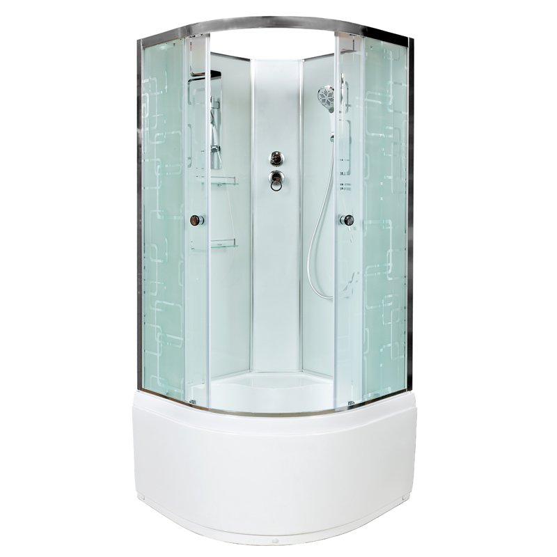 L 909 N с гидромассажем Душевая кабина DETO Серия L ЕМ4510 N (без крыши)