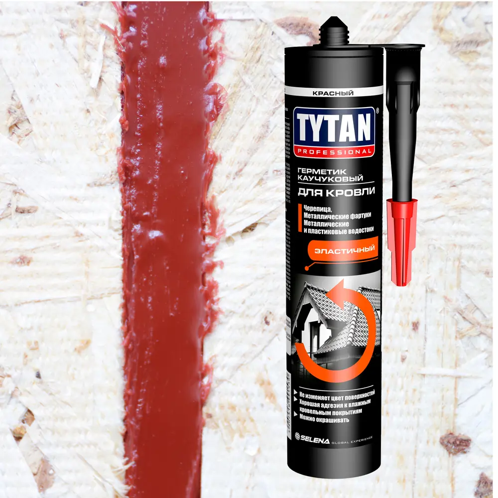 14389045 Герметик каучуковый кровельный красный Tytan Professional 310 мл STLM-0004871