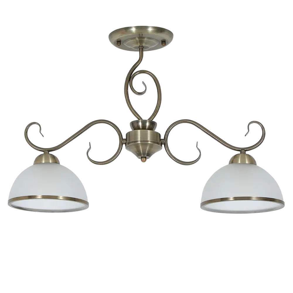 Люстра на штанге Palatino 2 лампы 8 м² цвет бронза SCHAFFNER STLM-2129661 - Вид №2