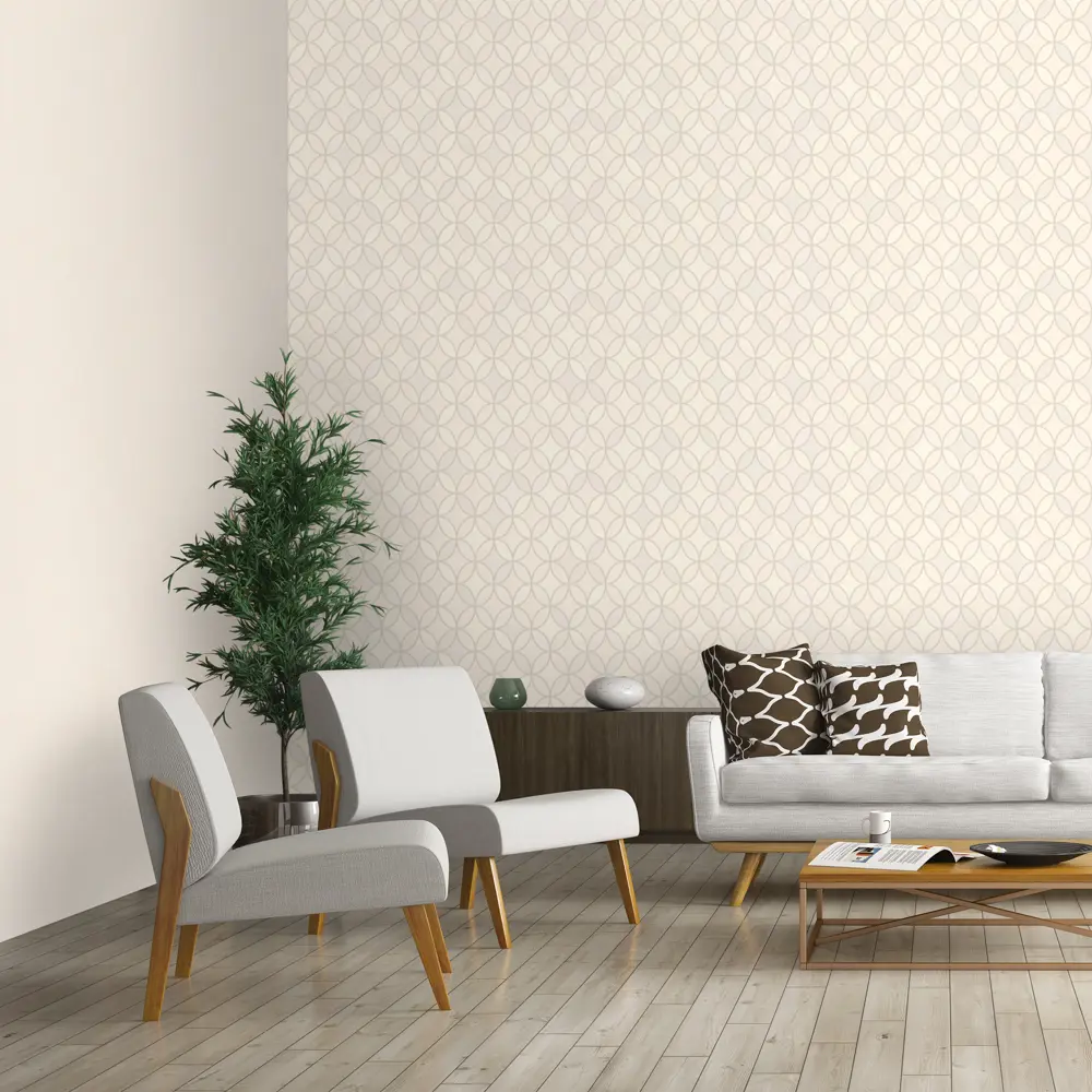 Обои флизелиновые 1,06х10 м цвет бежевый ED3723-3 EURO DECOR Avenue STLM-2015605 - Вид №4