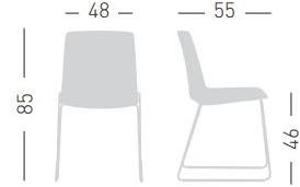 GABER Штабелируемый стул на салазках из технополимера Jubel sun-id-1398916 - Вид №13