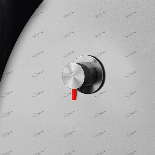 Девиатор трёхрежимный матовая сталь с красной ручкой Toki Radomonte TKI11SCIL25