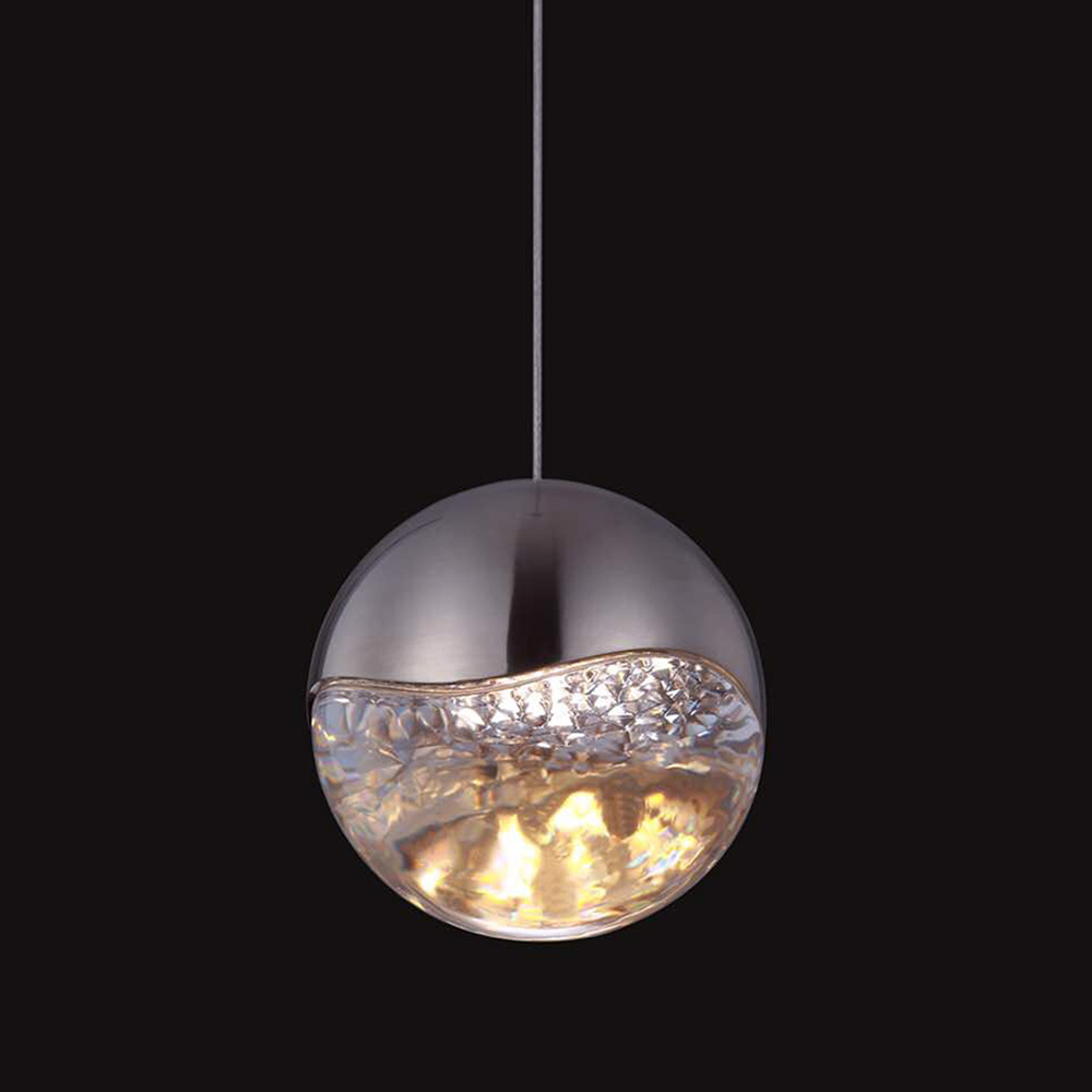 Подвесной светильник Globo 1U nickel от Delight Collection SD3301-1U nickel DELIGHT COLLECTION ДИЗАЙНЕРСКИЕ 243701 Прозрачный;никель  - Вид №1