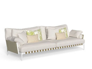 4-местный тканевый съемный садовый диван