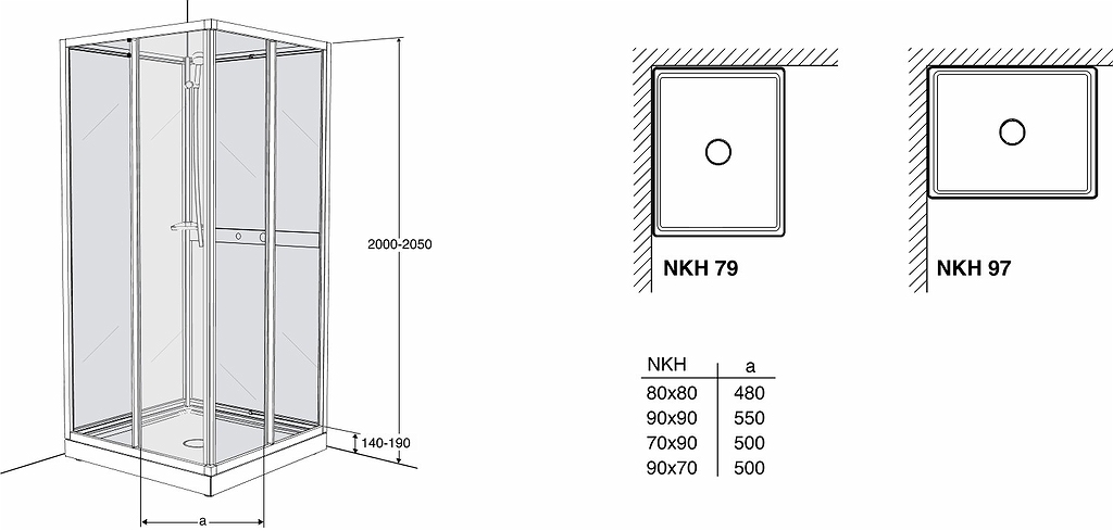 655087 Душевая кабина IFO Next NKH, NKH VS верхняя часть 900 x 700 - Вид №2