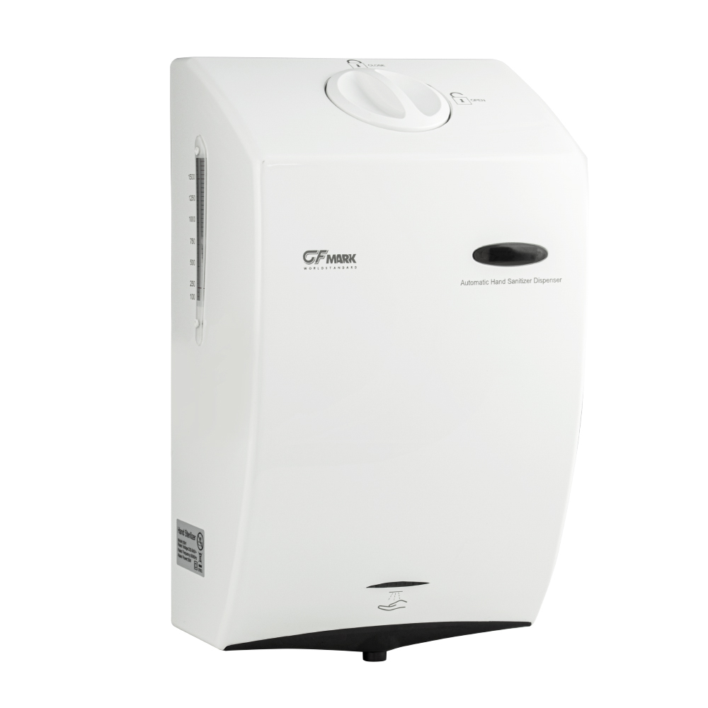 GFmark - Дозатор сенсорный, ДЕЗИНФЕКЦИЯ, белый, пластик АБС, 1500 мл, код: 6341 