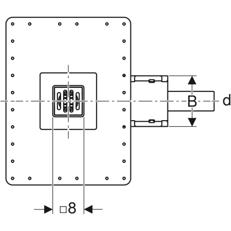 154.051.00.1 Трап для душа Geberit для высоты выравнивающей стяжки на впуске 90–220 мм Geberit  - Вид №2
