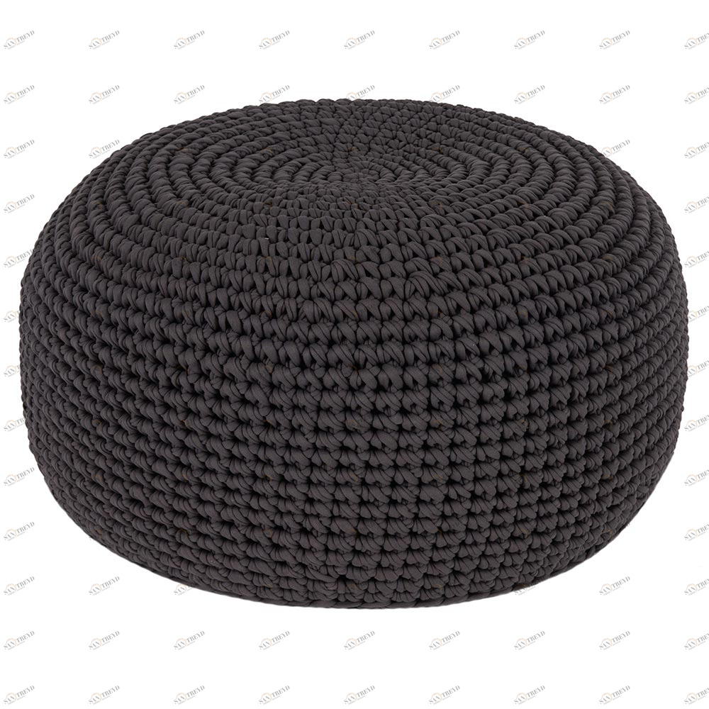 Вязаный пуф Графит VAMVIGVAM  281930 Черный Santreyd 