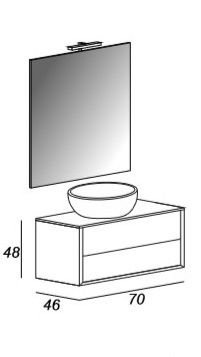 Мебель для ванной CEZARES BELLAGIO 70 Green Stone - Вид №1