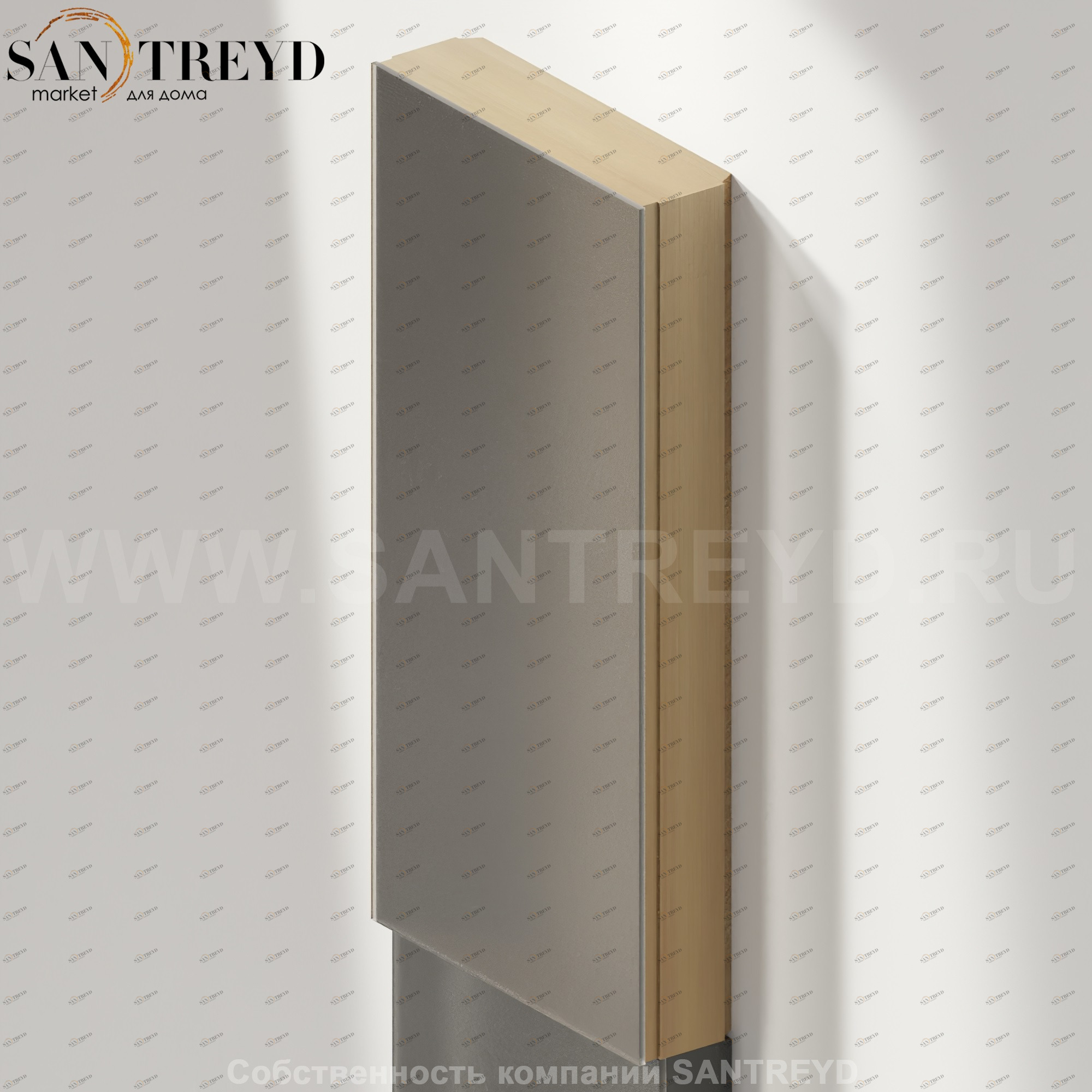 Верхний модуль со стеклянной дверью MONOLITH натуральный дуб Agape AMON1291RG