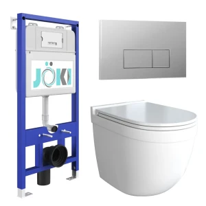 91796625 Комплект: Инсталляция JK01150+Кнопка JK202501CH хром+Lava JK6011037 белый унитаз STLM-1406043