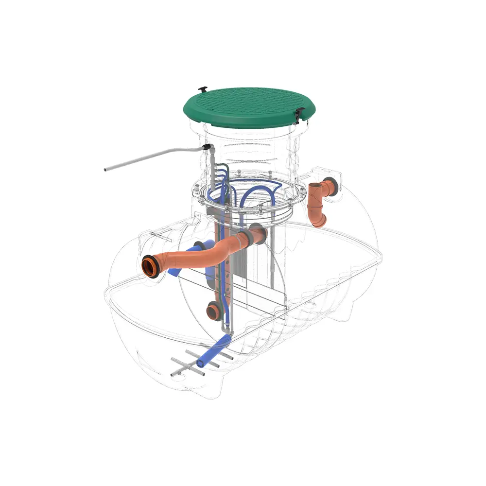 Станция биологической очистки четрыхкамерная Rostok Ground 4 1800 литров 800 л/сутки STLM-2113962 - Вид №9