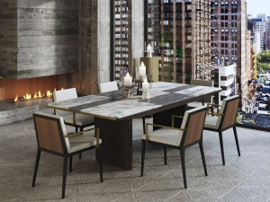 Прямоугольный мраморный стол