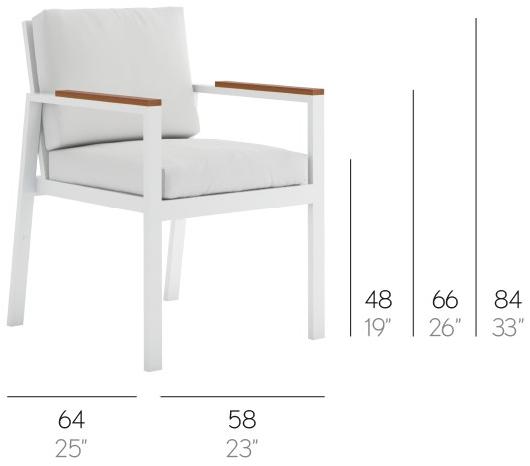 GANDIABLASCO Стул с подлокотниками Timeless sun-id-1474973 - Вид №3