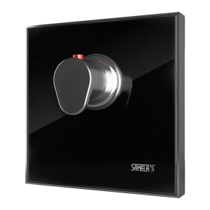09123 Термостатический вентиль 1/2“ в стеклянной панели, цвет стекланной крышки REF 0337 металлически-чёрный SANELA