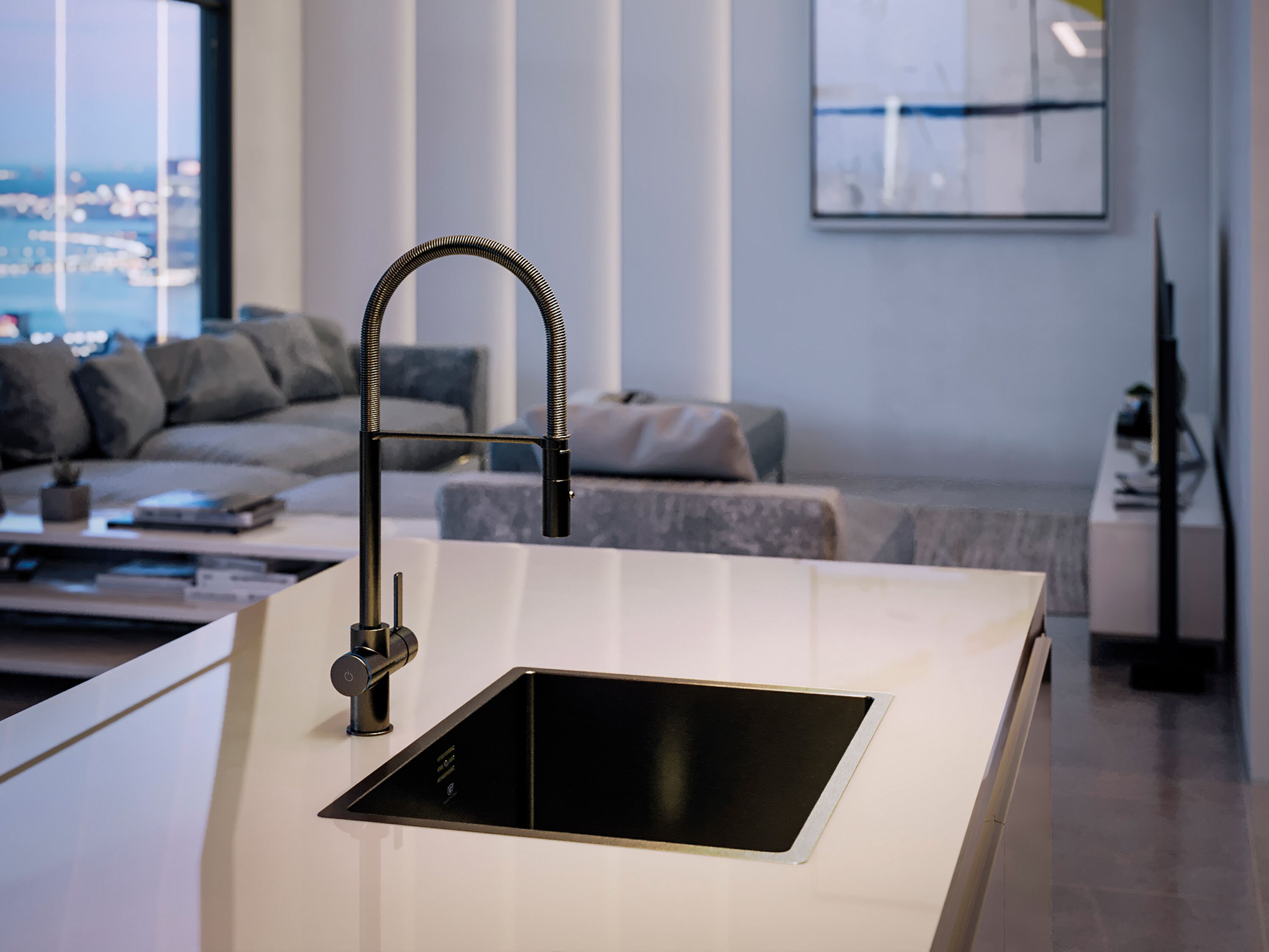 Однорычажный смеситель для кухни с выдвижным ручным душем GUGLIELMI RUBINETTERIE Smartap ARCH-00057383 - Вид №8