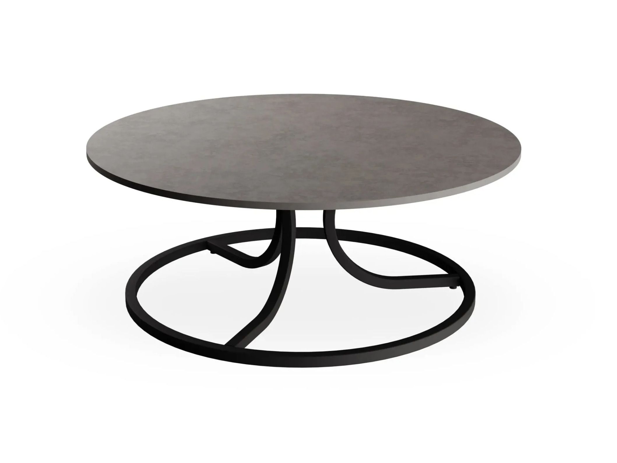 Низкий круглый садовый столик из керамогранита emu Collier ARCH-00103829 - Вид №1